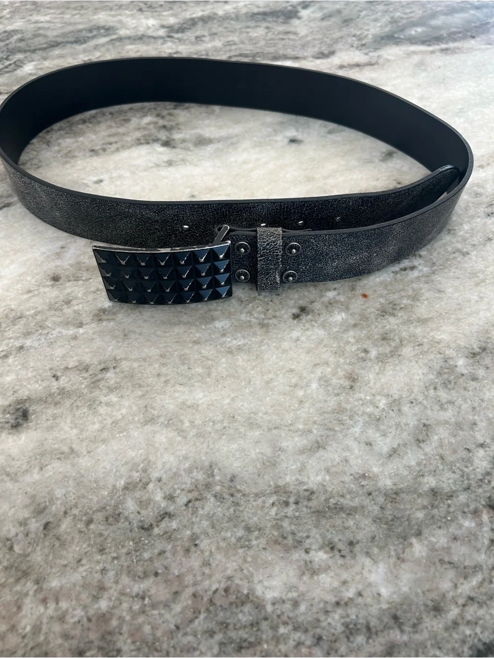 Calvin klein jeans Men's Black Studded Belt - Classic Rock Style size 36